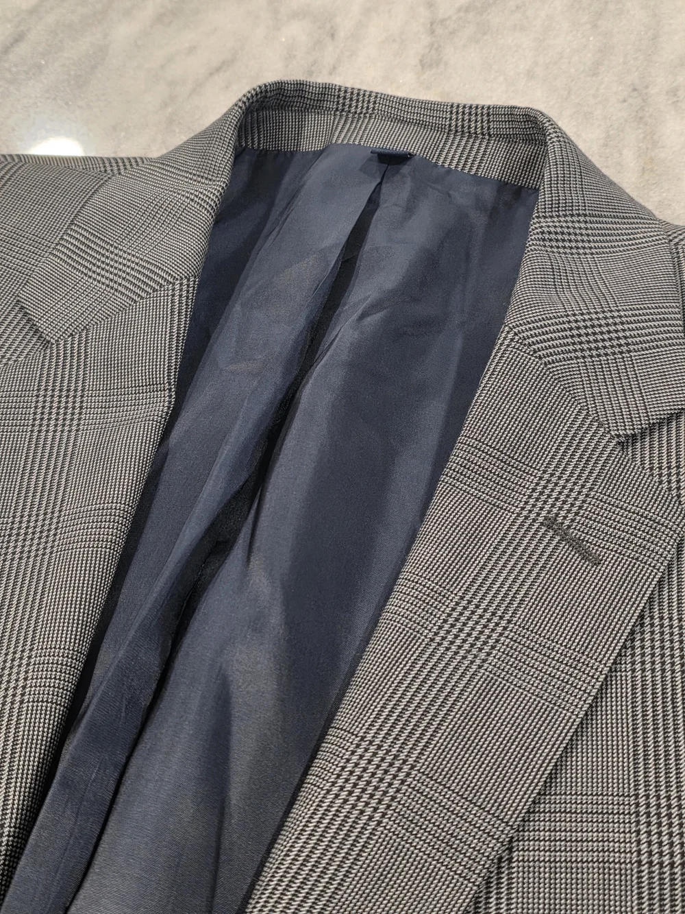 42R Men's J. Crew Thompson Blazer Tartan Plaid Gray All Wool Sport Coat Flawless